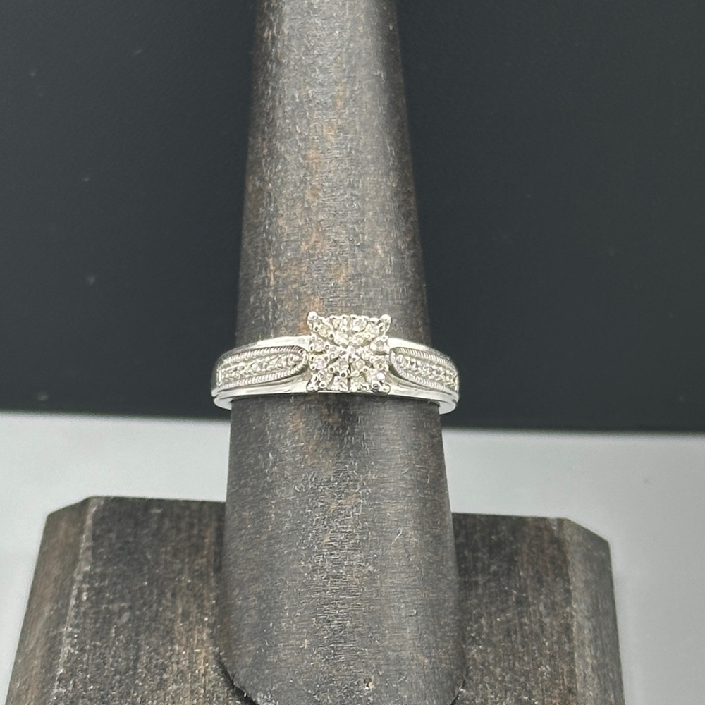 Sterling Silver Diamond Ring